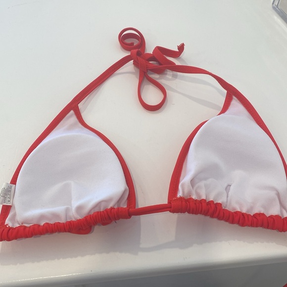 Red padded bikini top - Picture 2 of 2